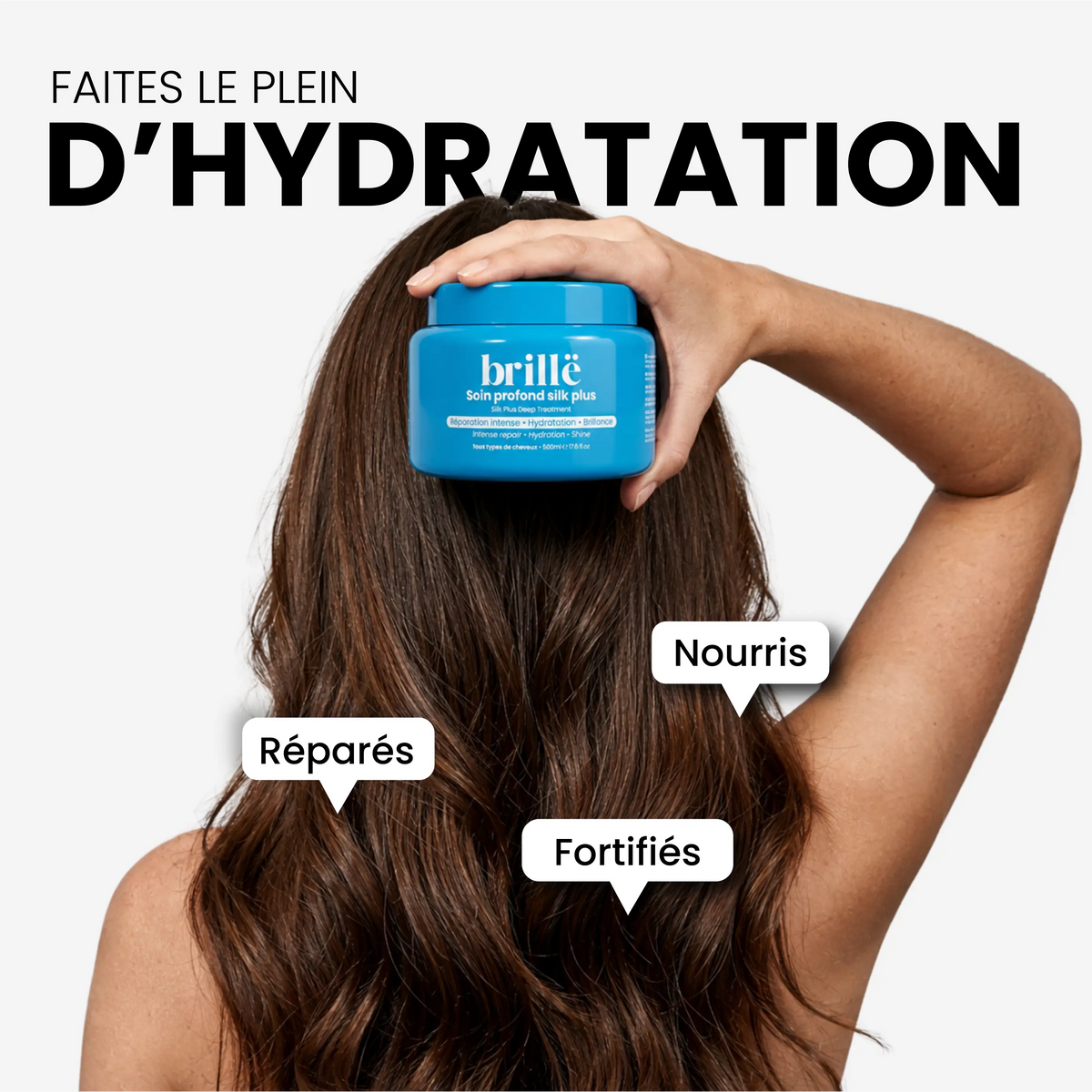 Masque Cheveux Abîmés Réparateur Sans Silicone - Kératine & Soie